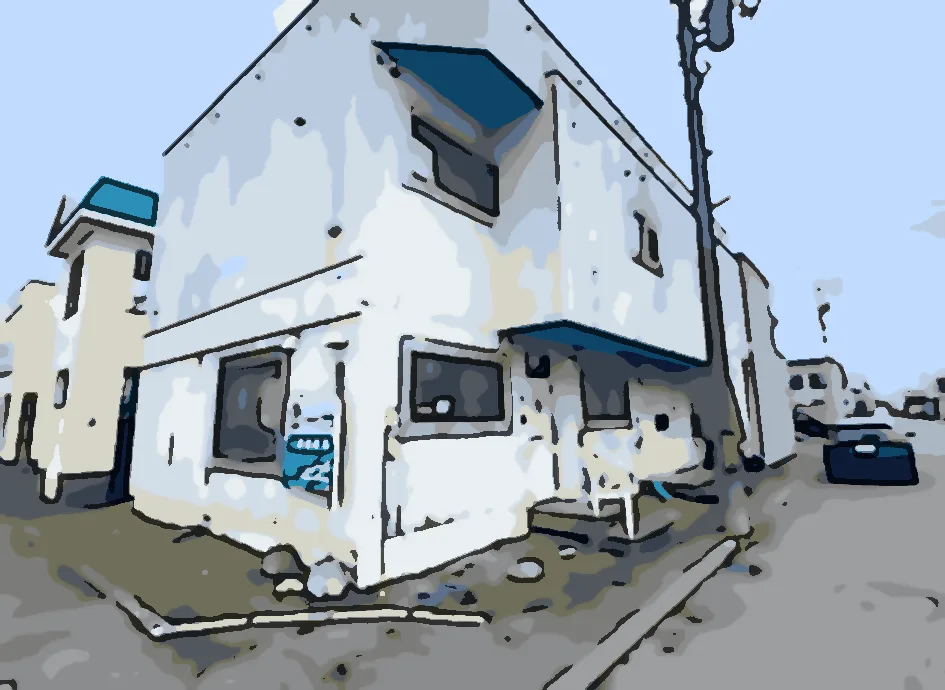 千歳市の一棟アパート（イラスト）