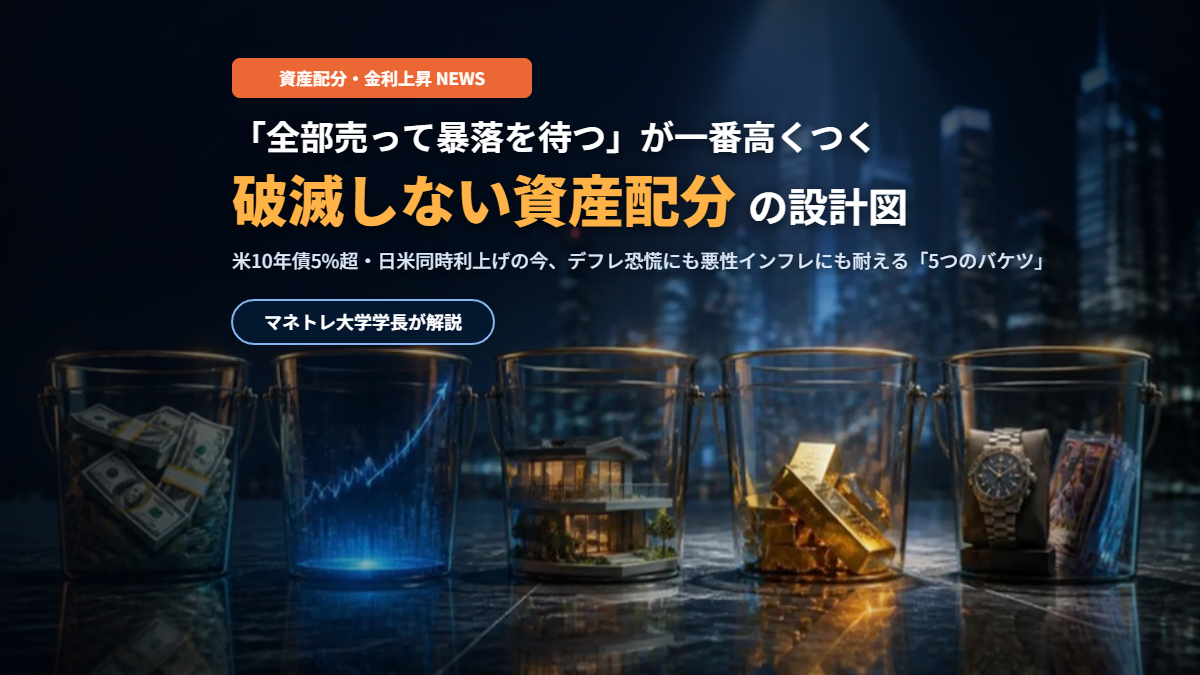 米10年債5%時代の資産配分｜暴落を待つより「破滅しない設計図」をマネトレ大学学長が解説