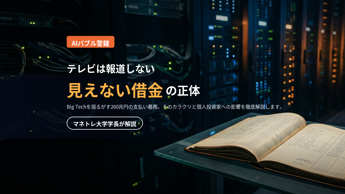 AIバブルの真相2026｜Big Techの見えない借金260兆円をマネトレ大学学長が解説