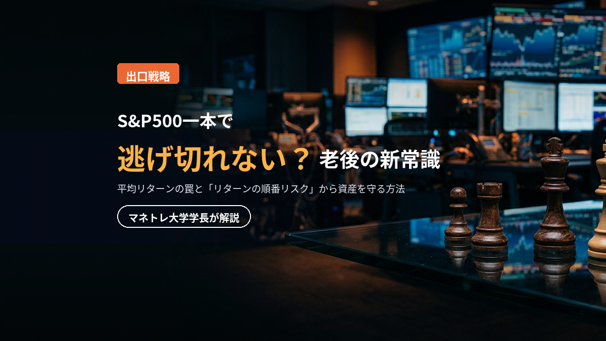 S&P500とオルカン、老後資産の出口戦略はどっち？2026｜4%ルールで破綻する理由を学長が解説