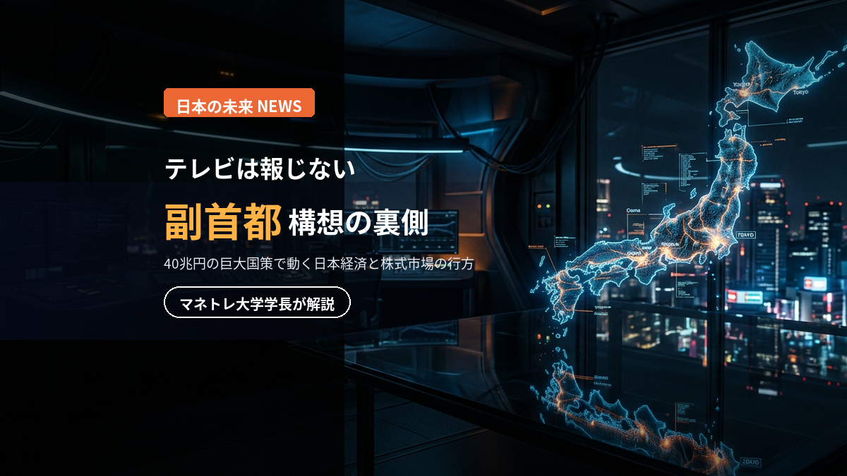 副首都構想 2026｜大阪が首都に？40兆円国策で動く関連銘柄を学長が解説