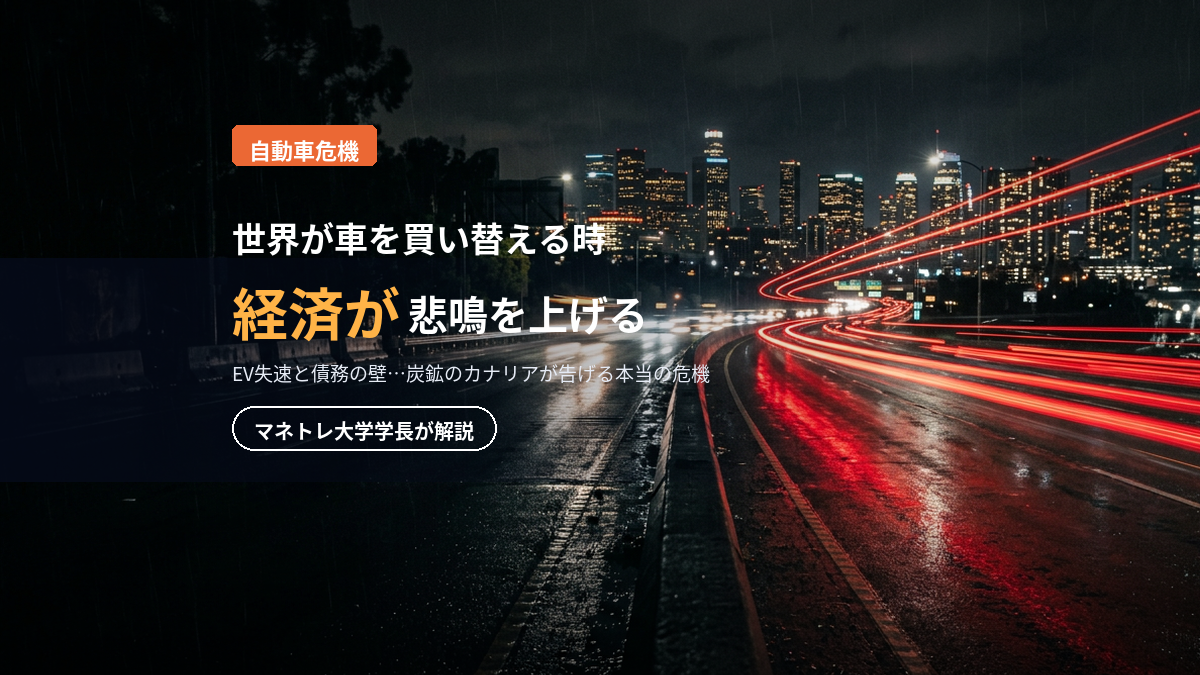 自動車業界の危機2026｜EV失速と債務の壁をマネトレ大学学長が解説