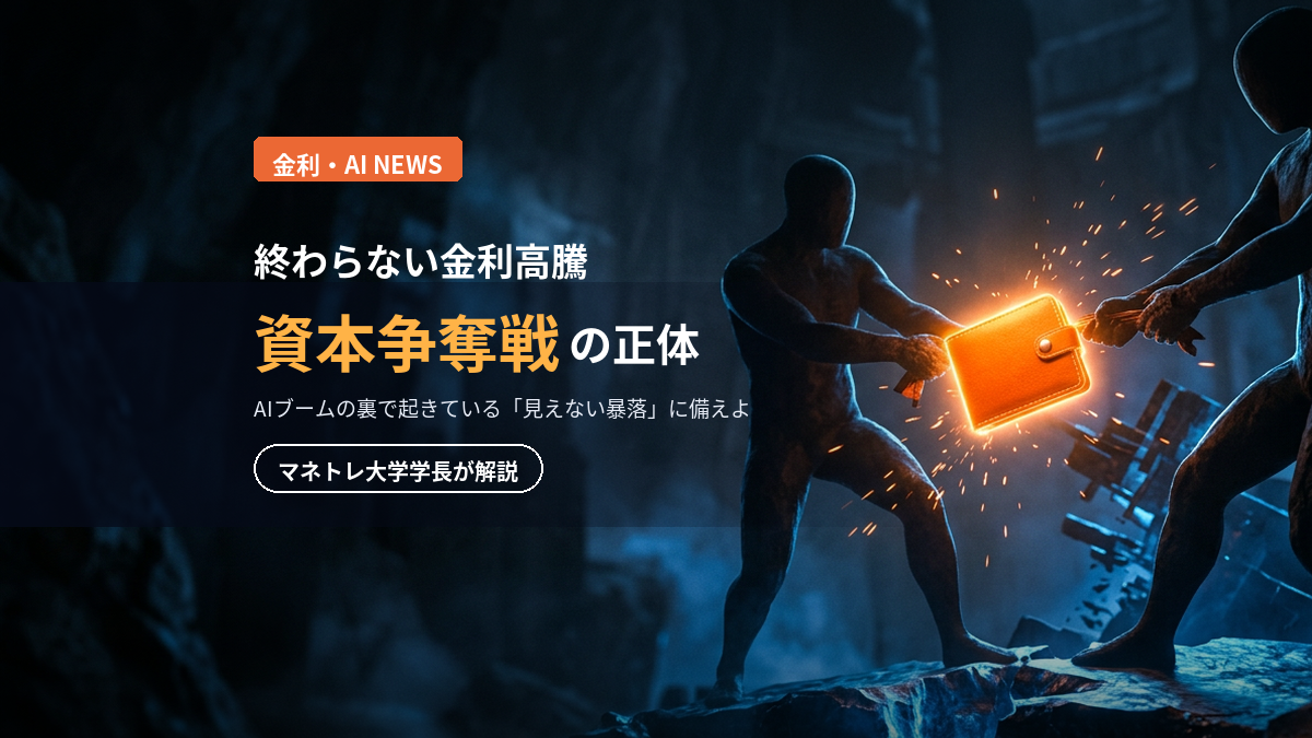 金利高騰は終わらない？2026｜AIが招く「見えない暴落」をマネトレ大学学長が解説